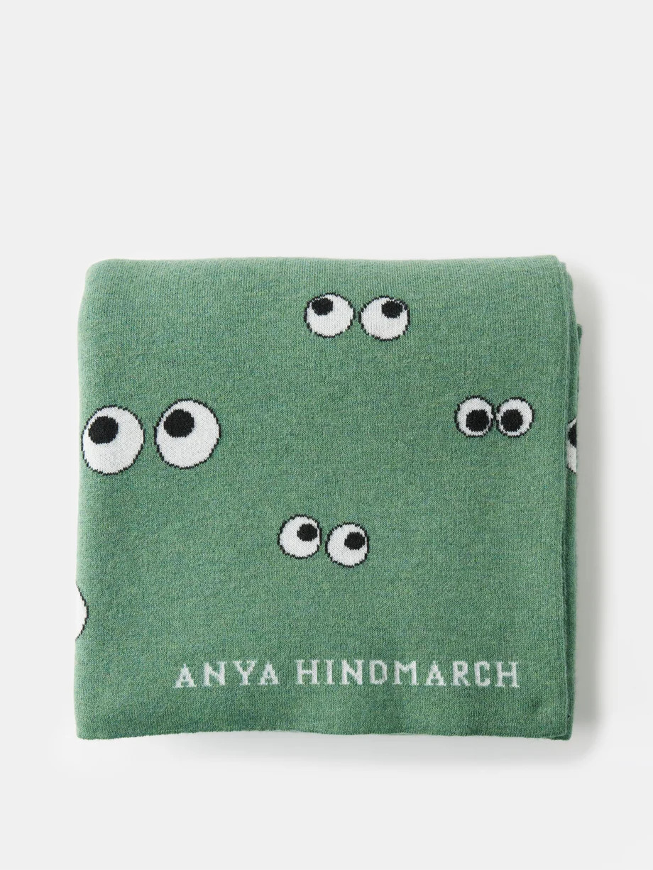All Over Eyes-intarsia wool blanket | Matches (US)