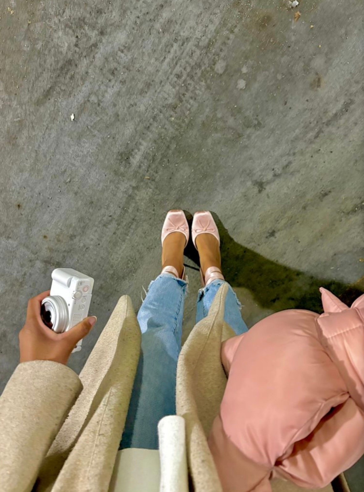 Comfortable & adorable ballet heels in a light, dusty pink.