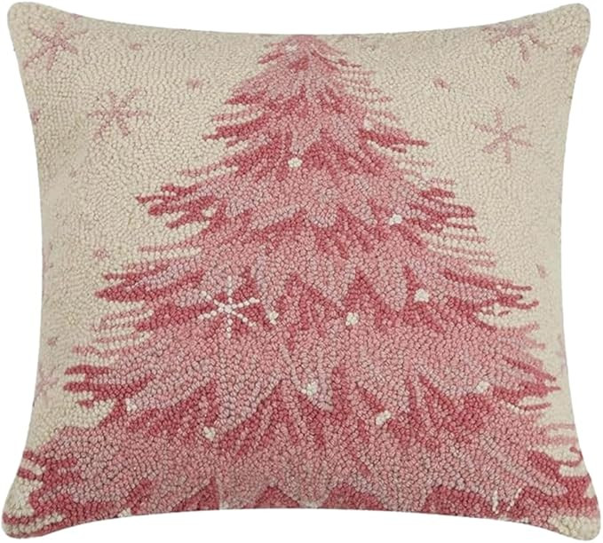 Pink Christmas Tree Decorative Throw Pillow by Peking Handicraft | Amazon (US)