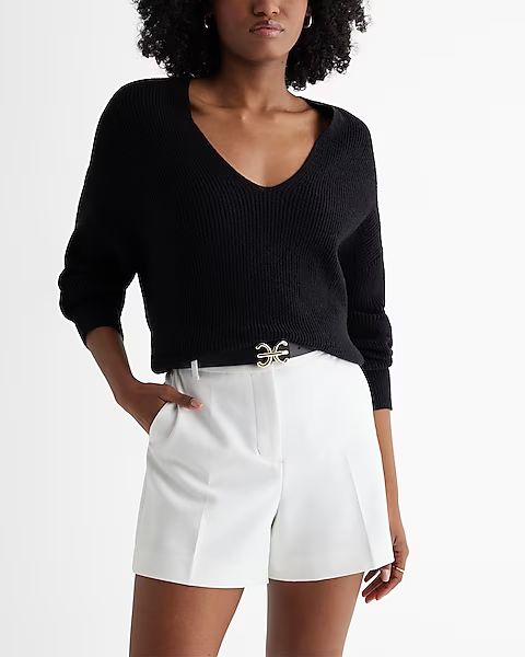 Editor High Waisted Tailored Midi Shorts | Express (Pmt Risk)