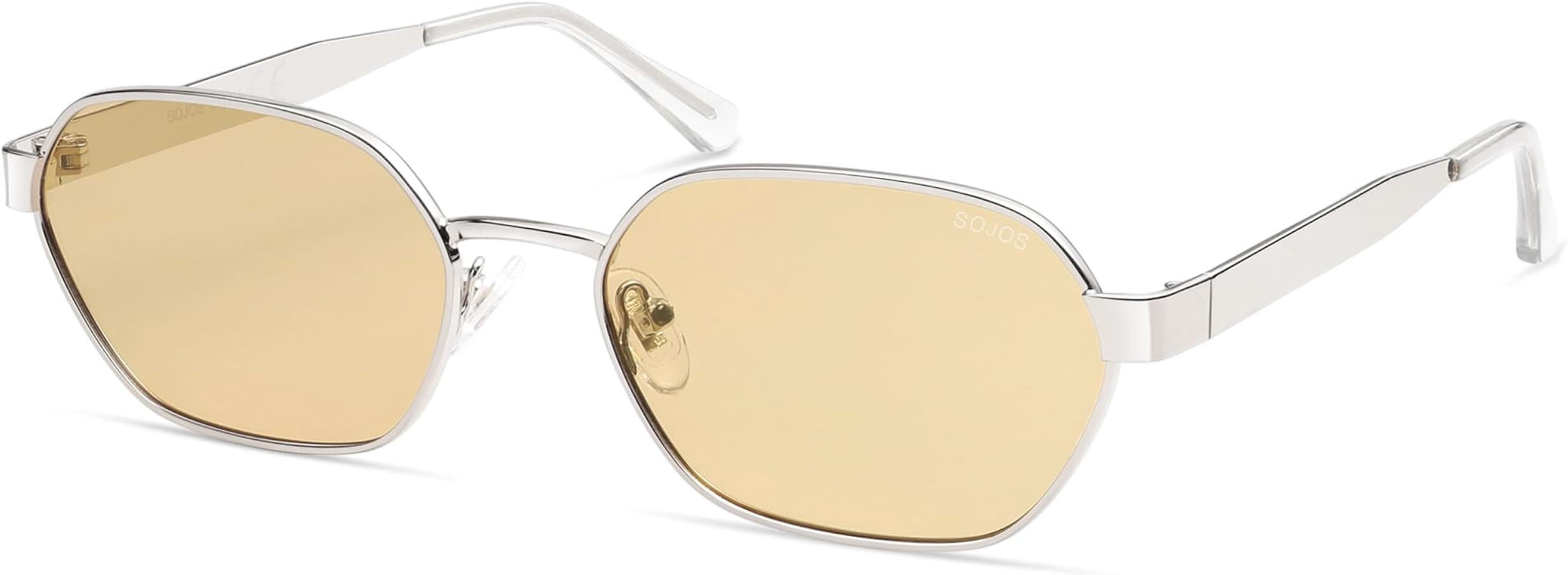 SOJOS Trendy Polarized Hexagon Sunglasses for Women Men, UV400 Retro Rectangle Shades SJ1238 | Amazon (US)