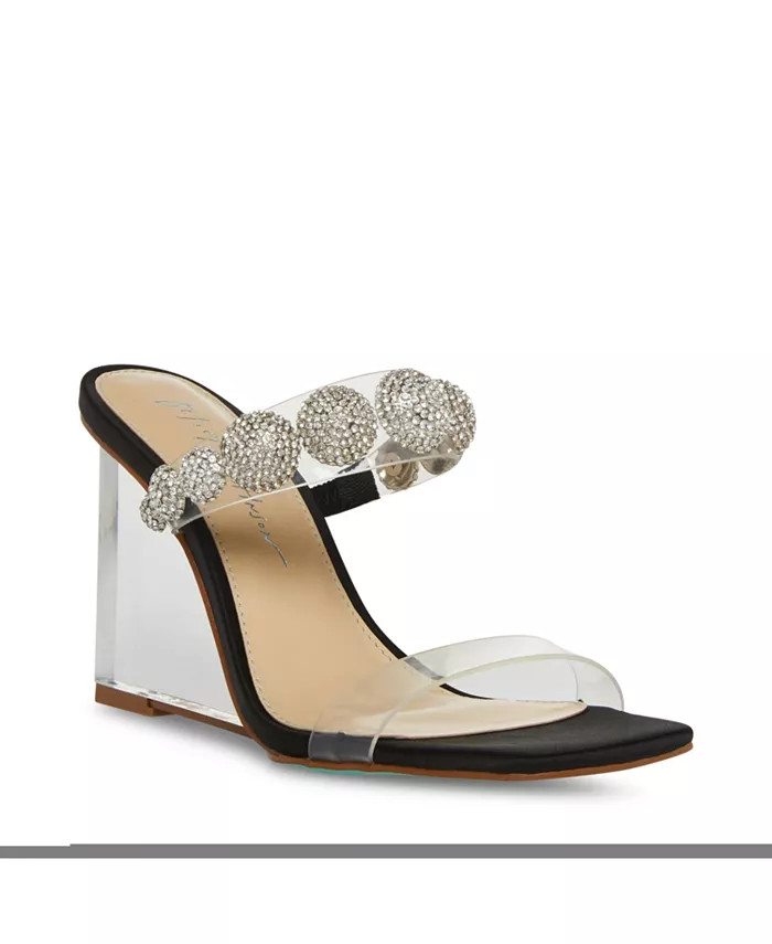 Women's Troy Lucite Wedge Evening Sandals | Macys (US)