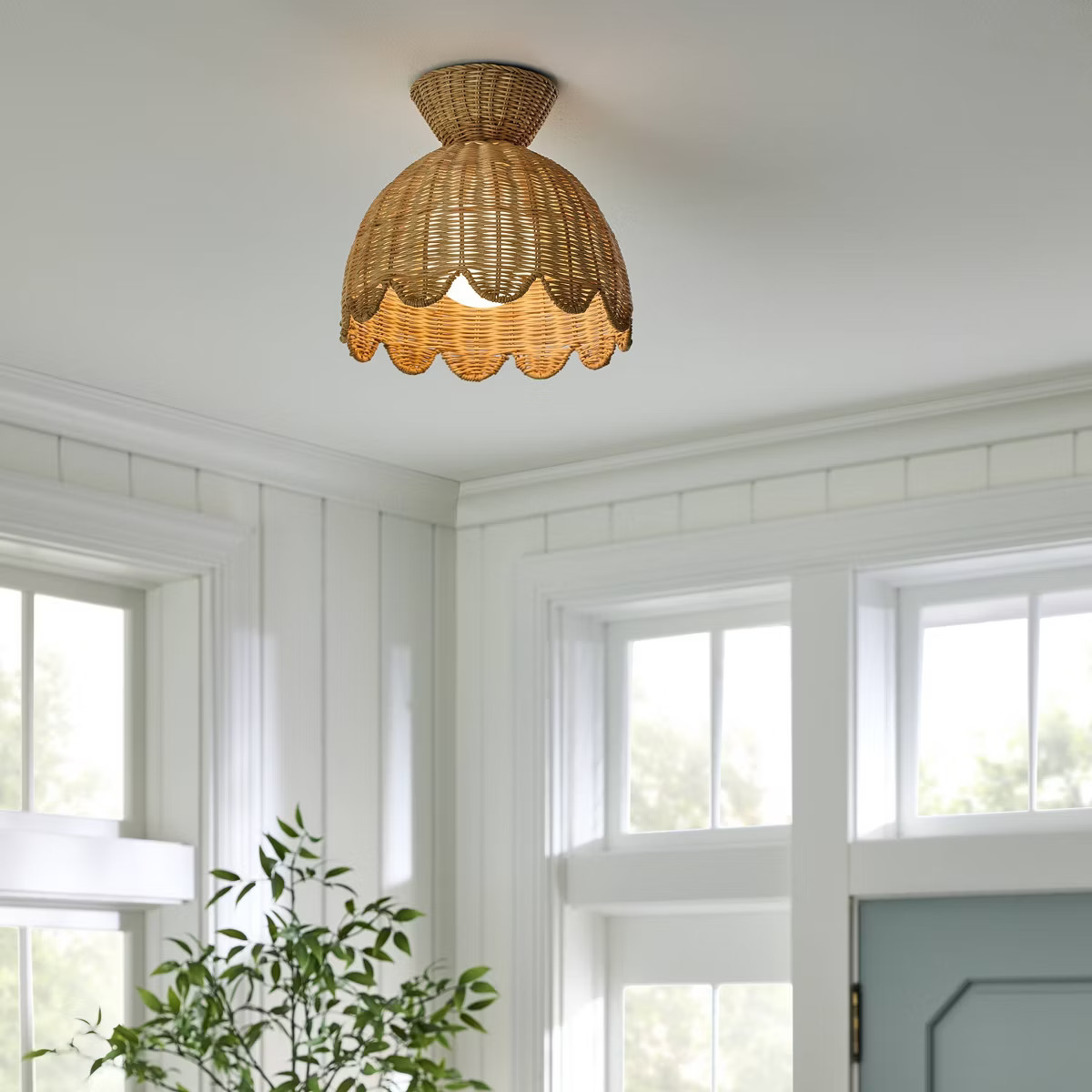 Woven Flush Mount Ceiling Light - Threshold™ designed with Studio McGee | Target
