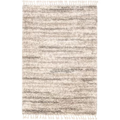 Roush Shag Beige Area Rug | Wayfair North America
