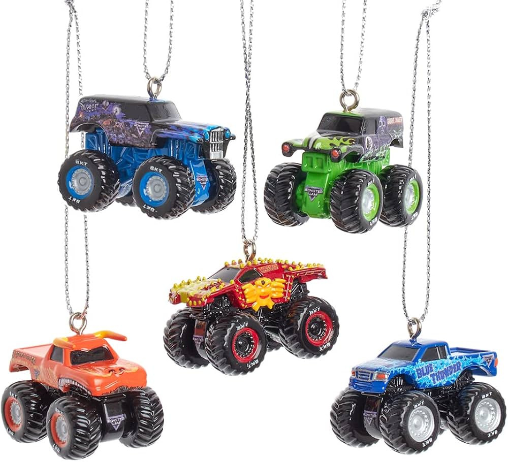Kurt Adler Monster Jam® Miniature Ornament Set, 5-Piece Set | Amazon (US)