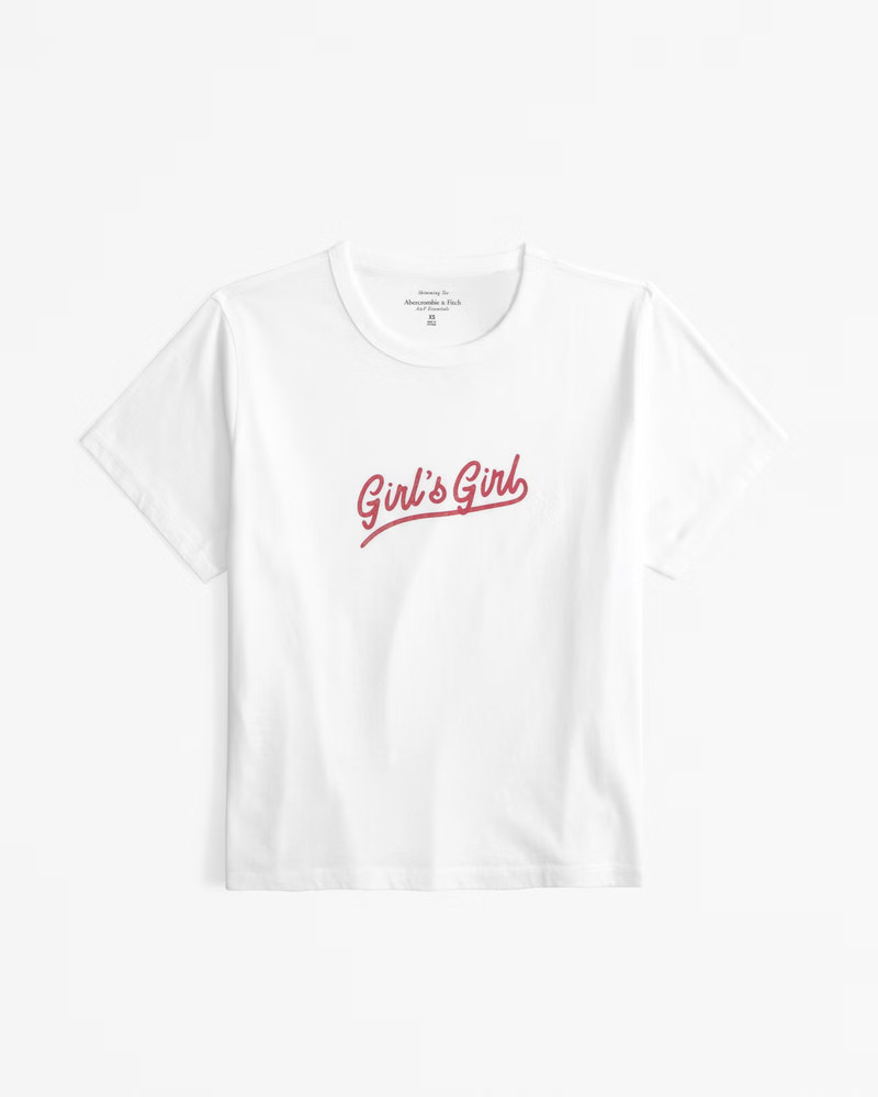 Short-Sleeve Girl's Girl Graphic Skimming Tee | Abercrombie & Fitch (US)