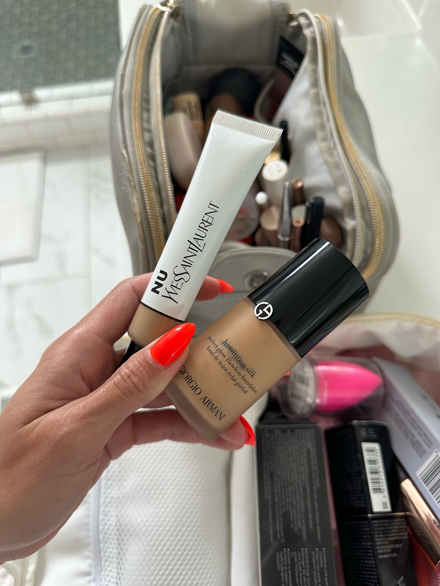 Fav foundation and skin tint for my sensitive, rosacea skin.
YSL nu 12 and Giorgio Armani 5.75(winter) and 6.25(summer) 


#LTKBeauty