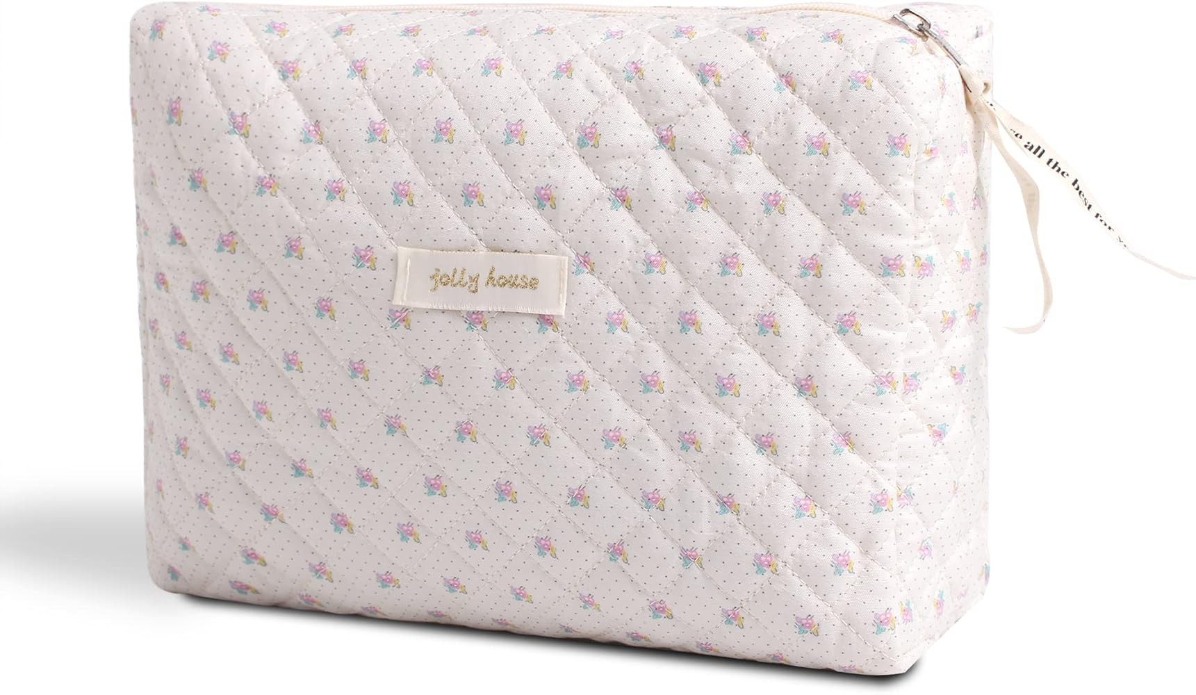 Dalulu Cute Makeup Bag Large Cosmetic Bag Aesthetic Floral Makeup Pouch Travel Toiletry Bags Make... | Amazon (US)