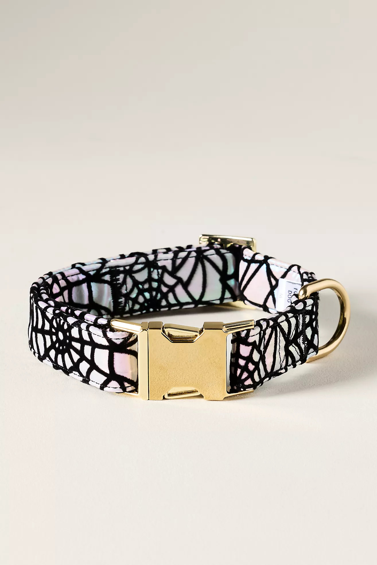 Holographic Spiderweb Dog Collar | Anthropologie (US)