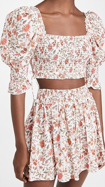 Puff Sleeve Floral Top | Shopbop