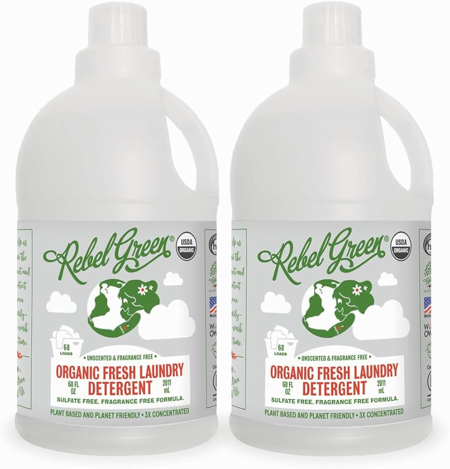 Rebel Green Organic Laundry Detergent - Natural Laundry Soap - Liquid Laundry Detergent with Disp... | Amazon (US)
