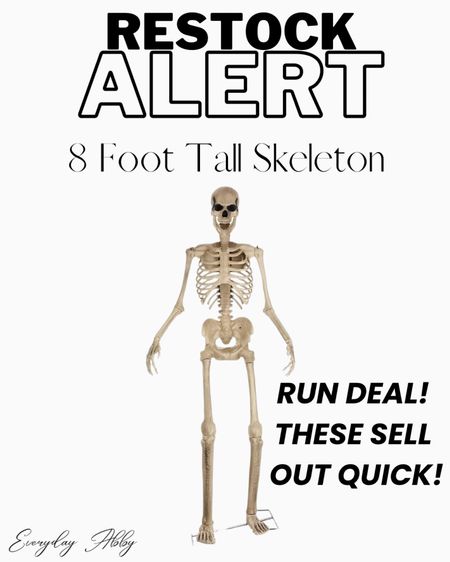 8 foot tall skeleton currently in stock!