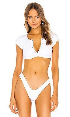 VDM Indie Bikini Top in White Rib from Revolve.com | Revolve Clothing (Global)