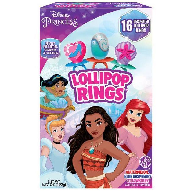 Disney Princess Ring Halloween Lollipops - 8.46oz/20ct | Target
