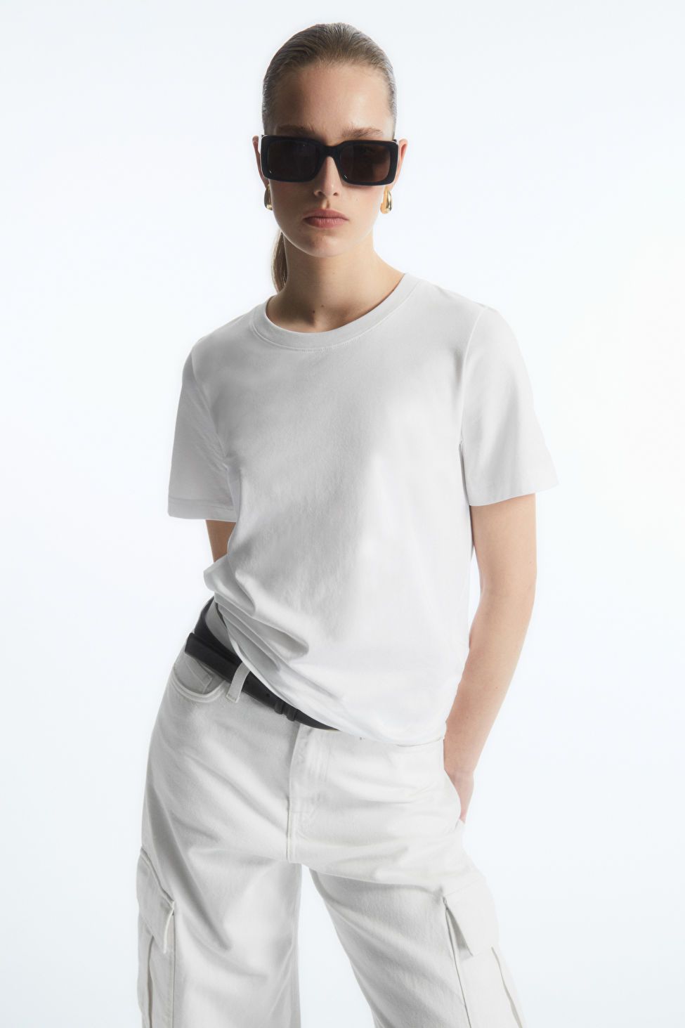 REGULAR FIT T-SHIRT - White - T-shirts - COS | COS (US)