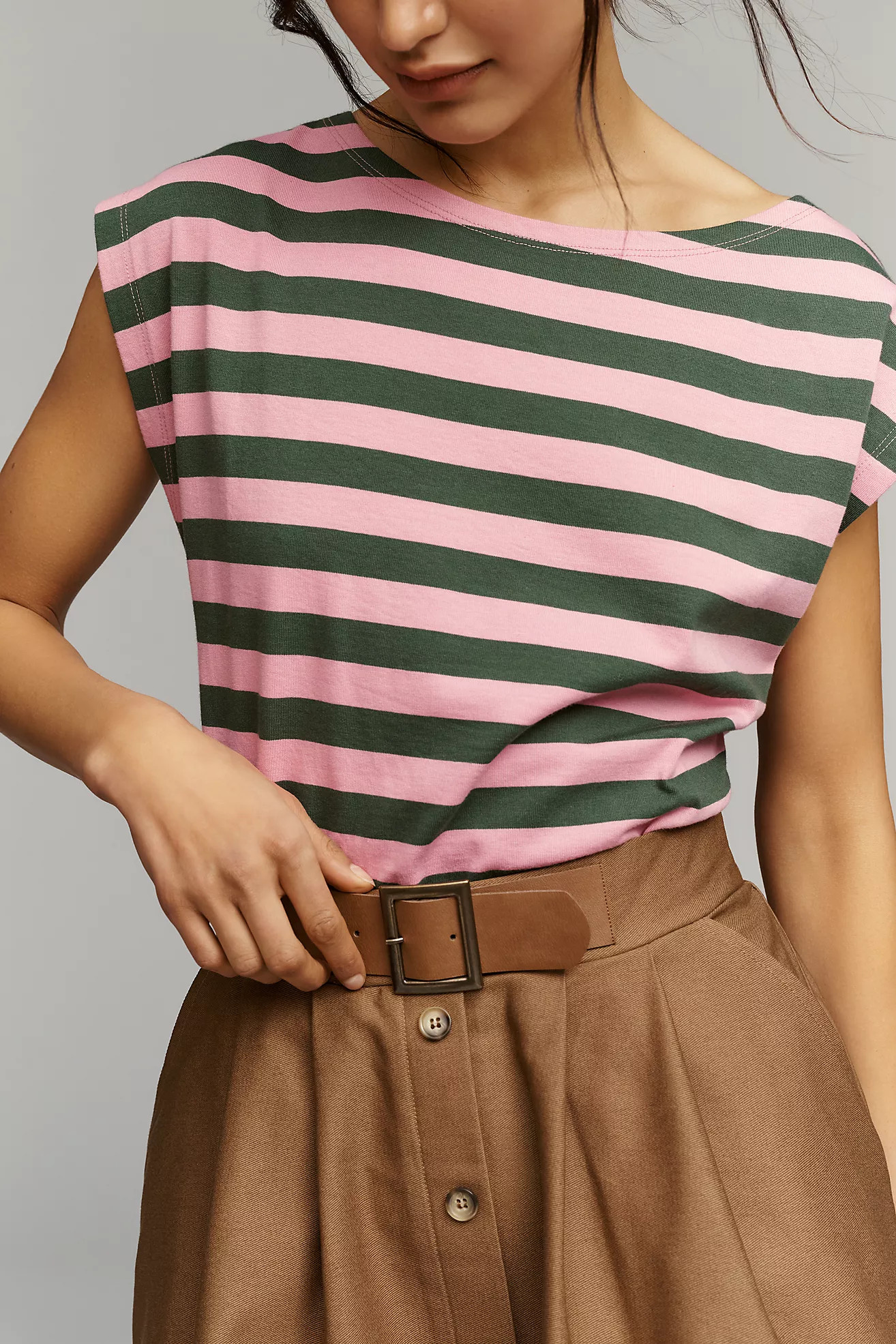 By Anthropologie Sleeveless Twofer A-Line Midi Dress | Anthropologie (US)