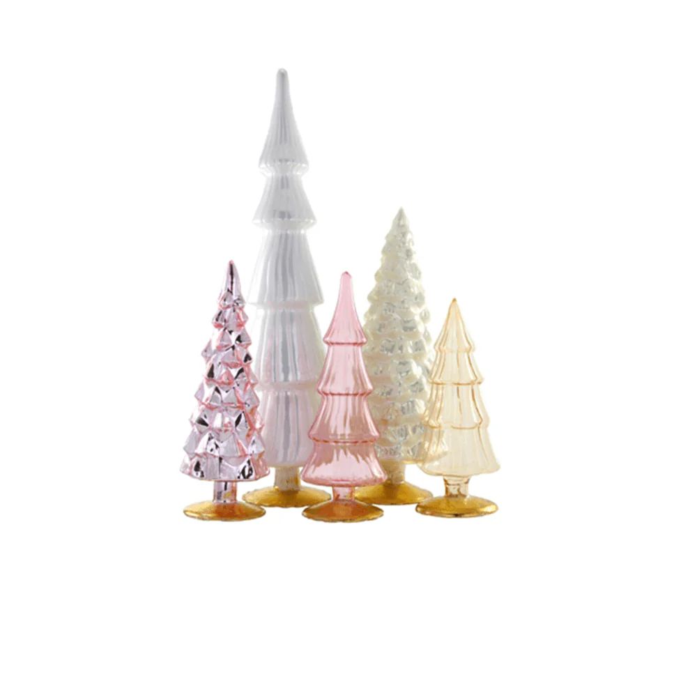 Neutral Hue Glass Trees - Set of Five | Shop Sweet Lulu