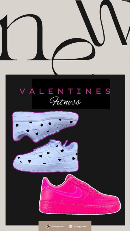 Valentine’s Day themed fitness favorites - Nike AF1 Pink hearts AF1 
Revolve new Nike 
Pink Nike socks 
Beach riot heart workout set 
Amazon matching sets 
Megan Quist Amazon storefront 

#LTKfitness #LTKSeasonal #LTKfindsunder100