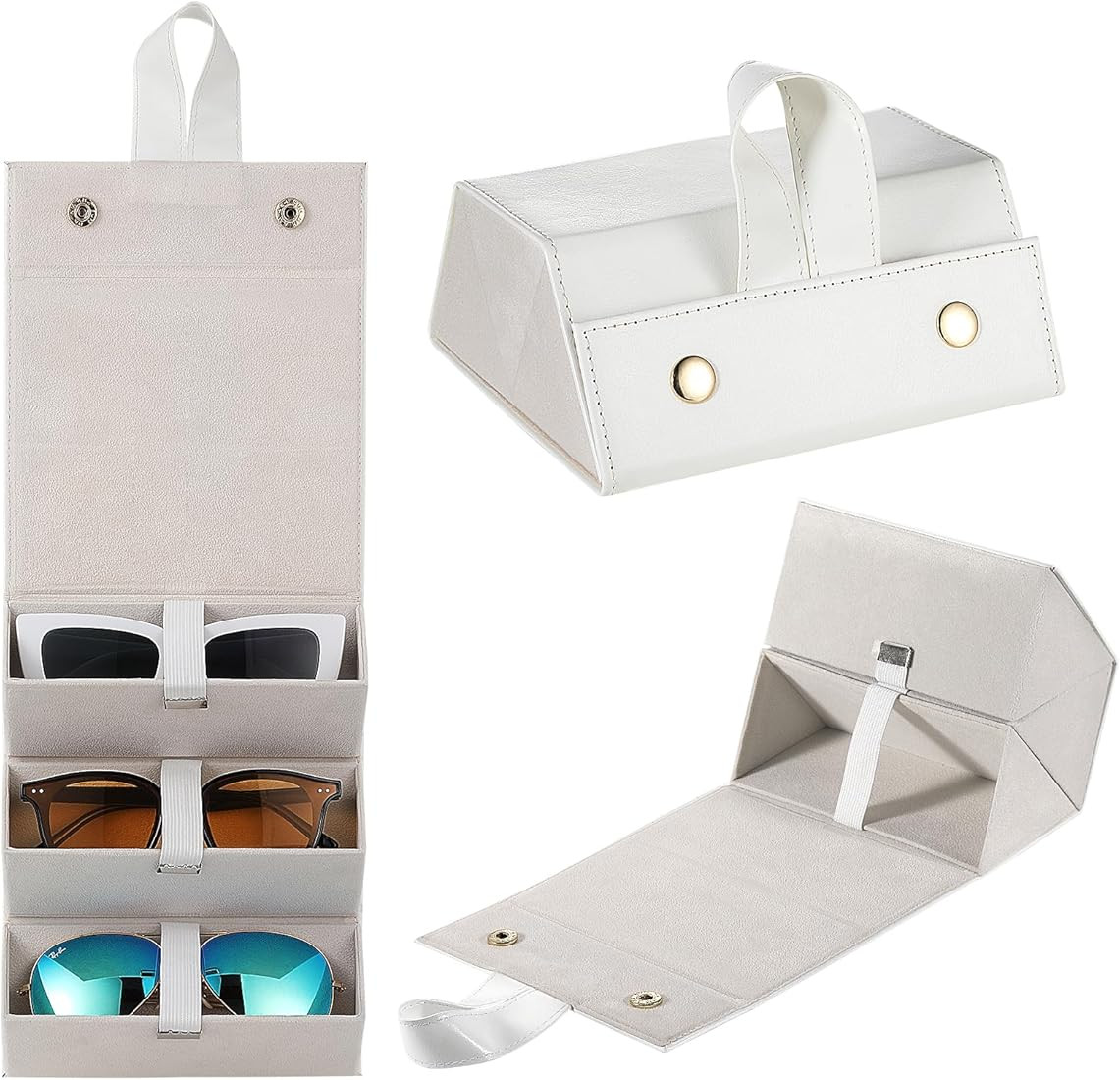 MoKo Sunglasses Organizer, Travel Glasses Case Storage Portable Sunglasses Storage Case for Women... | Amazon (US)