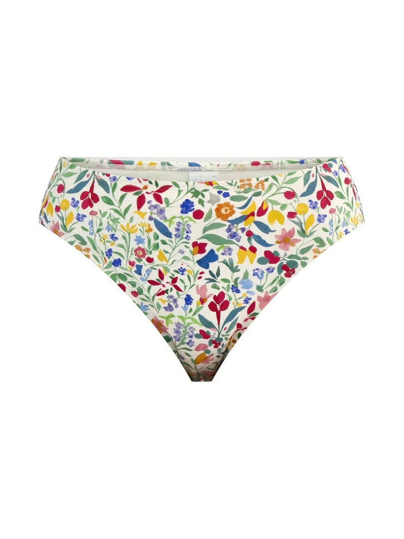 Time and Tru Women’s and Women’s Plus Print Bikini Bottoms, Sizes S-3X | Walmart (US)