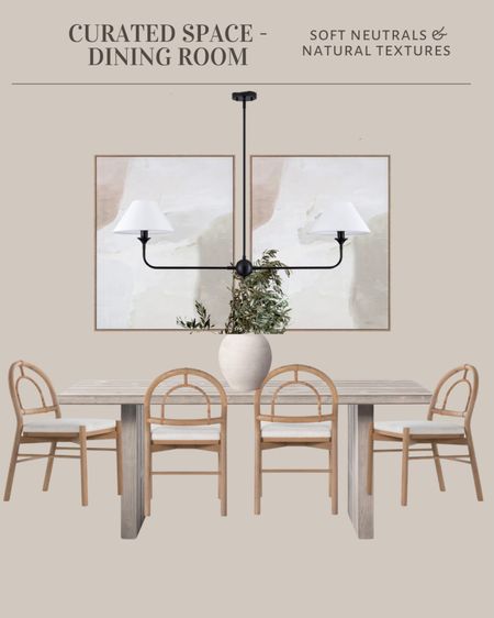 Soft neutral dining room design 

#LTKfindsunder100 #LTKhome #LTKstyletip