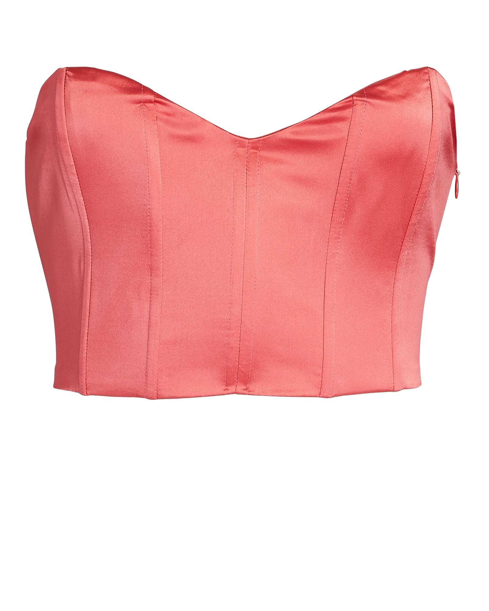 Chrissie Silk Charmeuse Bustier Top | INTERMIX