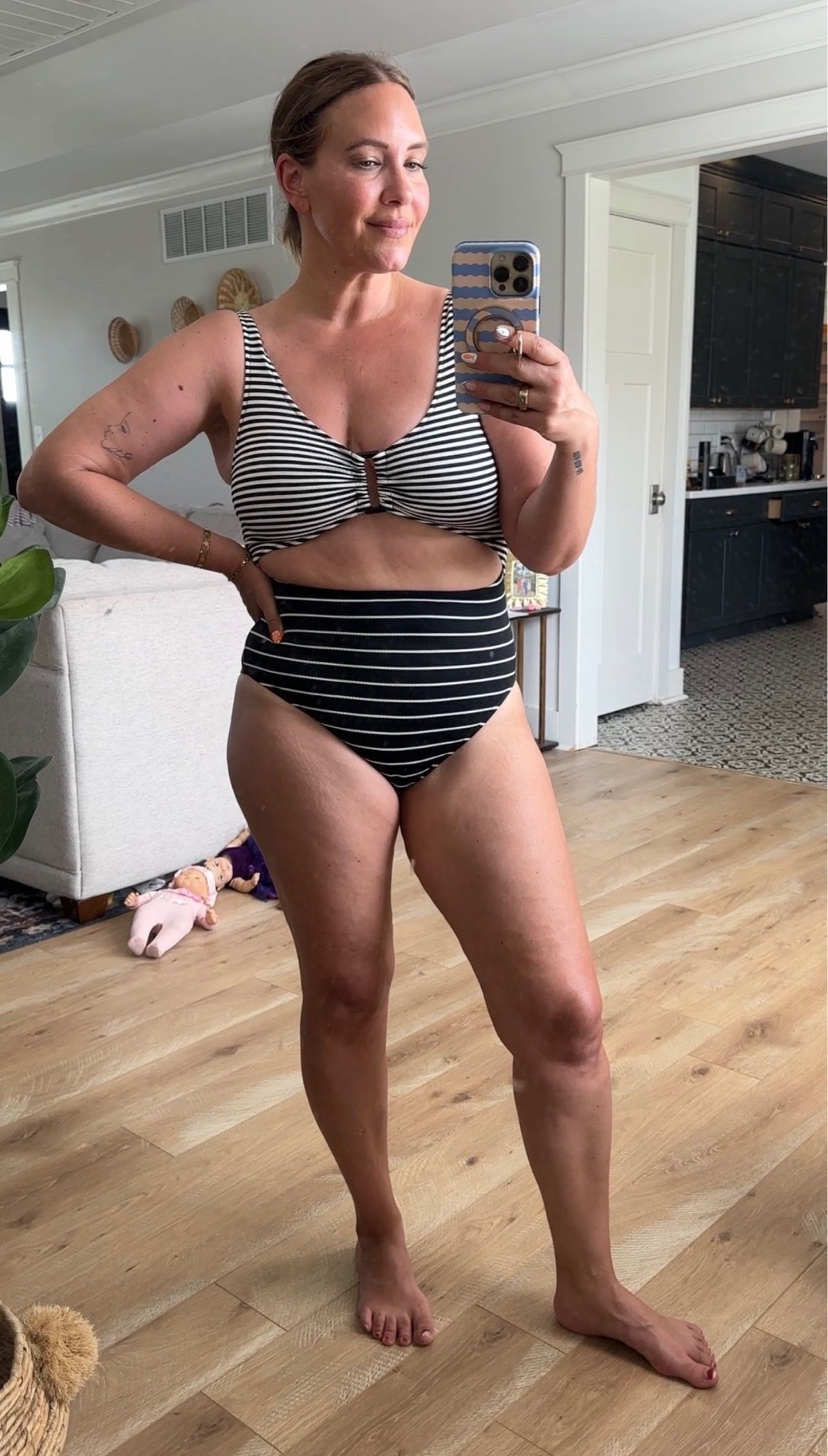 Loving this swim for summer! So comfortable and flattering! On sale for only $20 PLUS an extra 20% off at checkout 👙🔥 
Wearing a size medium.

#LTKSwim
