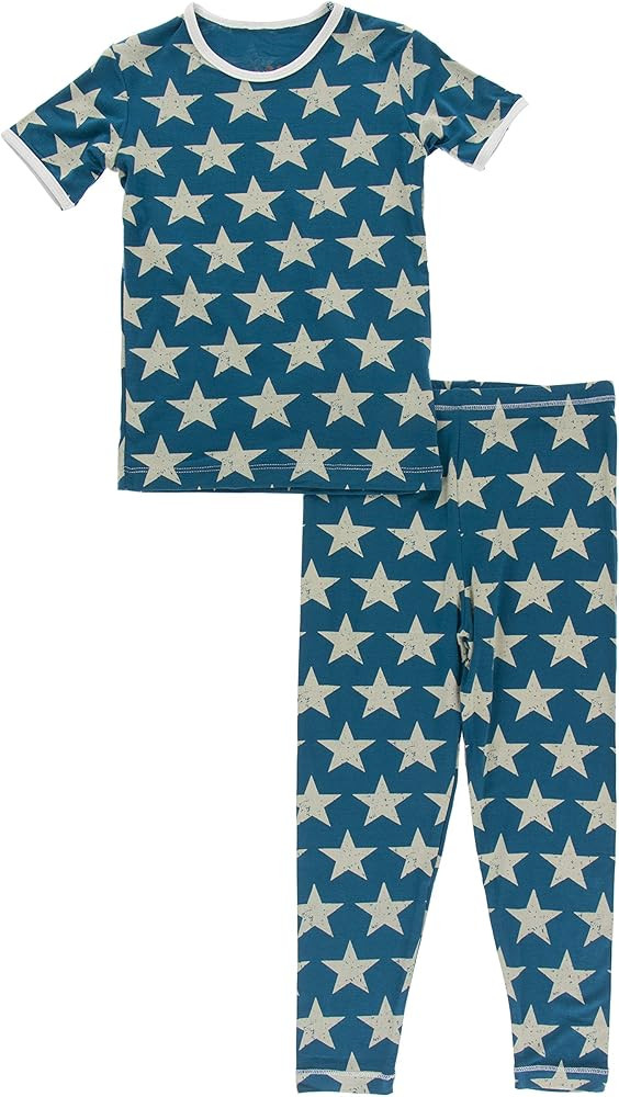 KicKee - Celebrate The 4th - Ultra Soft, Short Sleeve Top & Long Pants Pajama Set \u2013 Stars or... | Amazon (US)