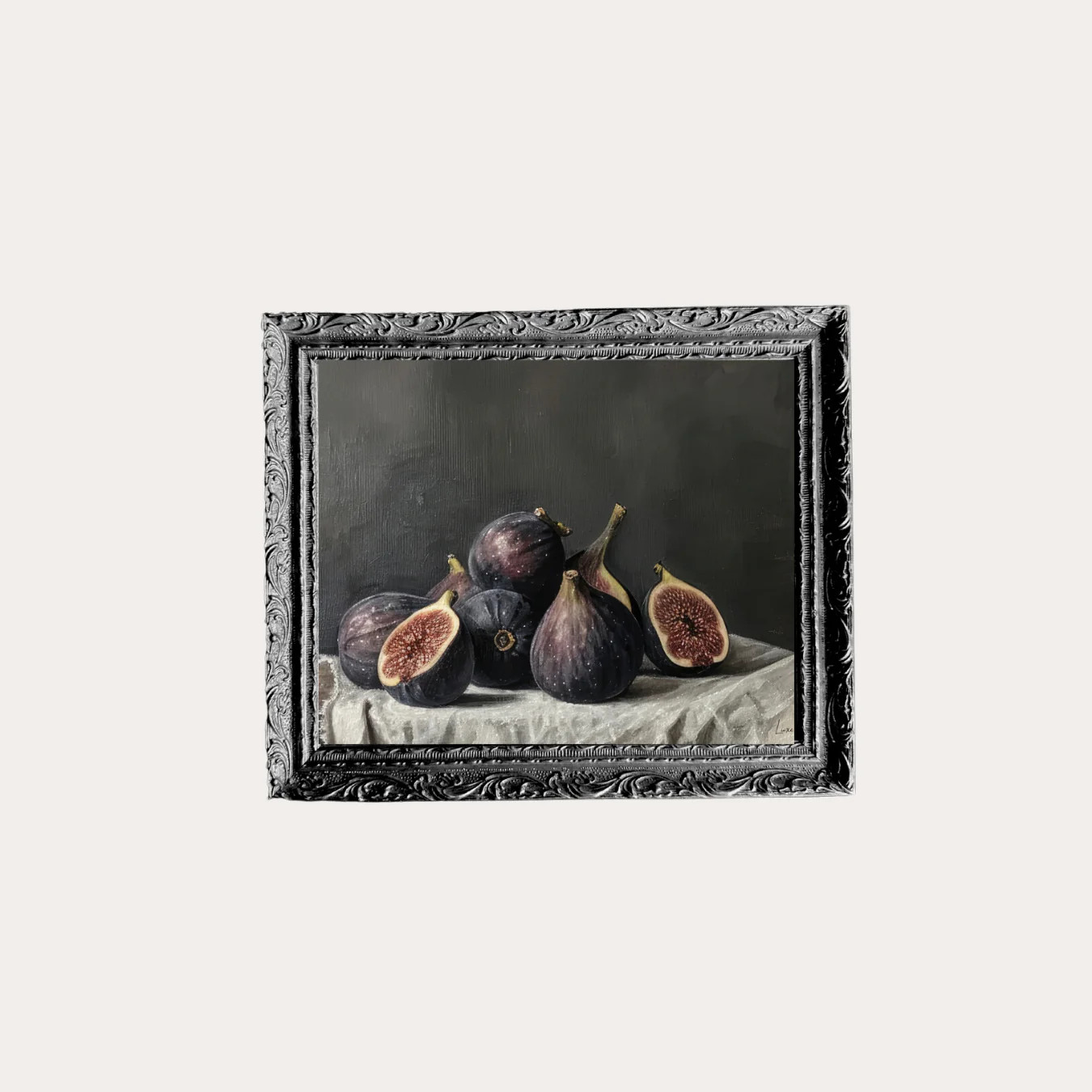 Seasonal Fig | French Black Mould Framed Art | luxe bCO