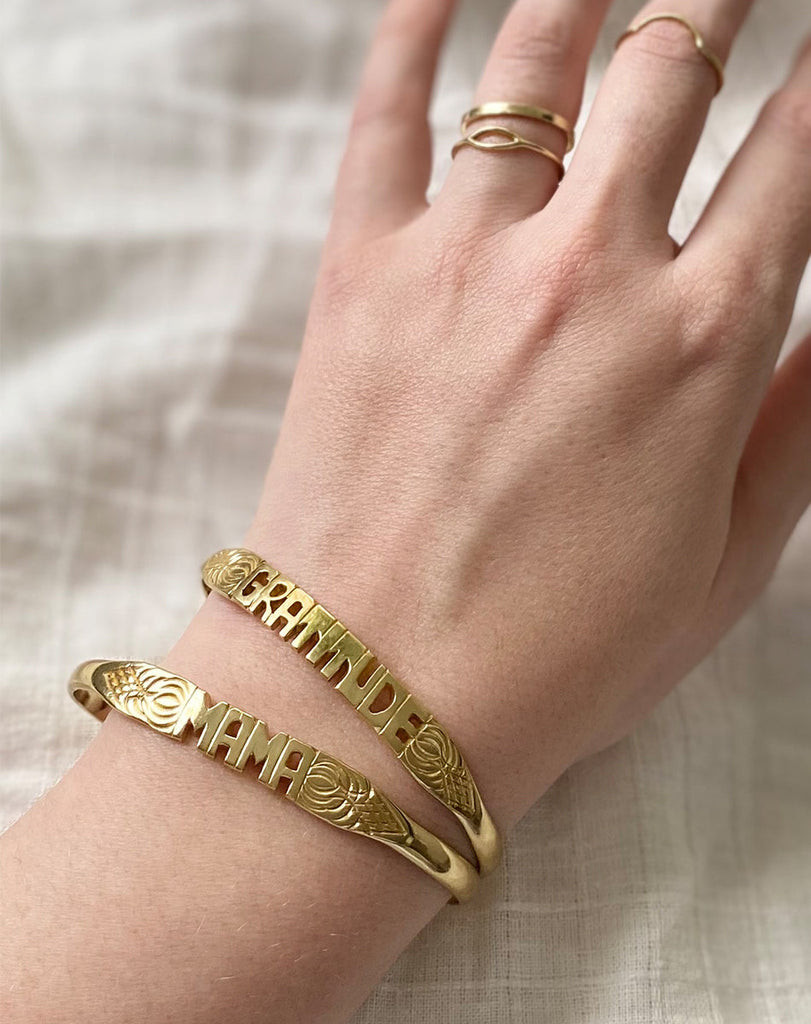 "MAMA" BALI BRACELET | Gold Mama bracelet | Mother's Day Gift | Cleobella