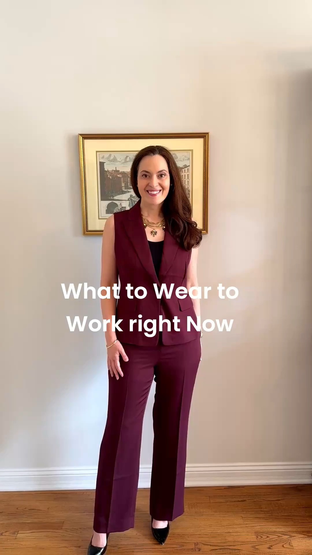 Pre-fall work outfit…I really like this vest instead of wearing a traditional blazer / jacket. It’s a nice alternative and great for this time of year.  Wearing the WHBM pants (6) and vest (4) in the color “port”. They run true to size. The vest and pants are the same lightweight material so they make a stylish outfit. I paired it with a black fitted tank underneath.

#LTKootd #LTKOver40 #LTKWorkwear