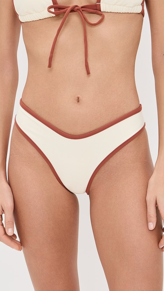 Montce Oat Terracotta Binded Lulu Bikini Bottoms | Shopbop | Shopbop
