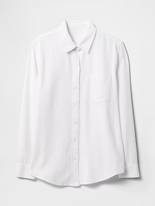 Linen-Blend Easy Shirt | Gap Factory