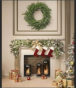 bedee Christmas Garland, 6 ft Norfolk Pine Garland with Light, Real Touch Artificial Plants for I... | Amazon (US)