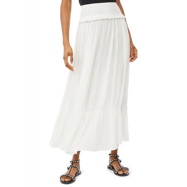 Scoop Women's Tiered Maxi Skirt | Walmart (US)