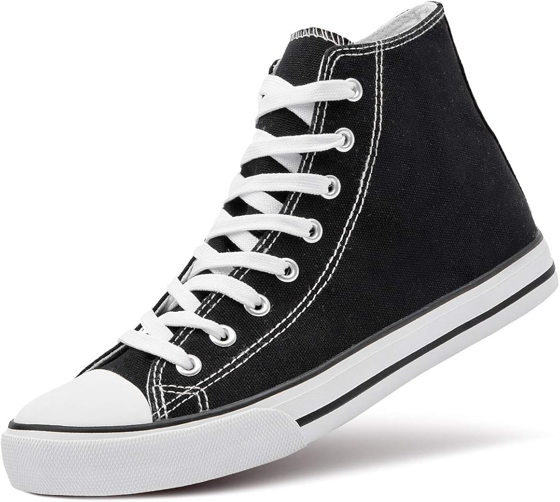 ZGR Men’s High Top Canvas Sneakers Lace Up Classic Casual Walking Shoes | Amazon (US)