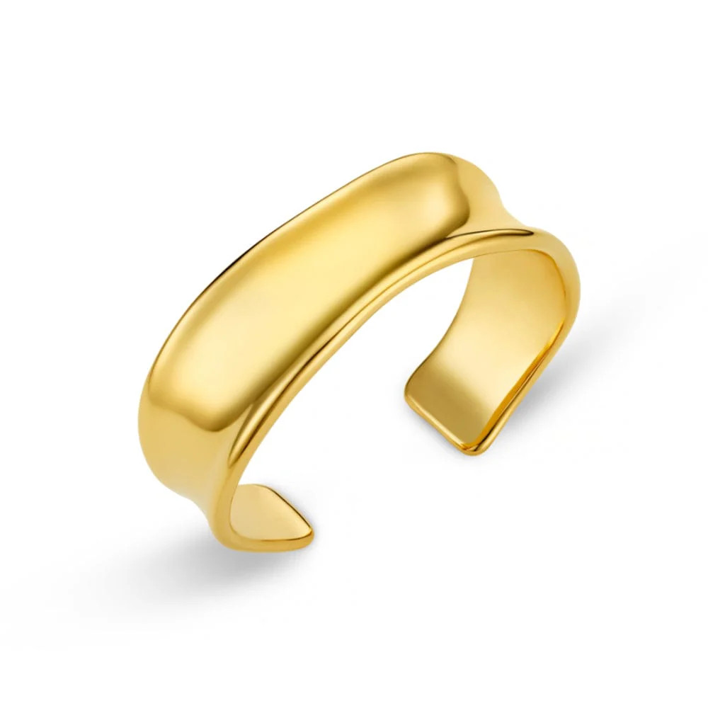 LUXE Polished Molten Bangle | Orelia