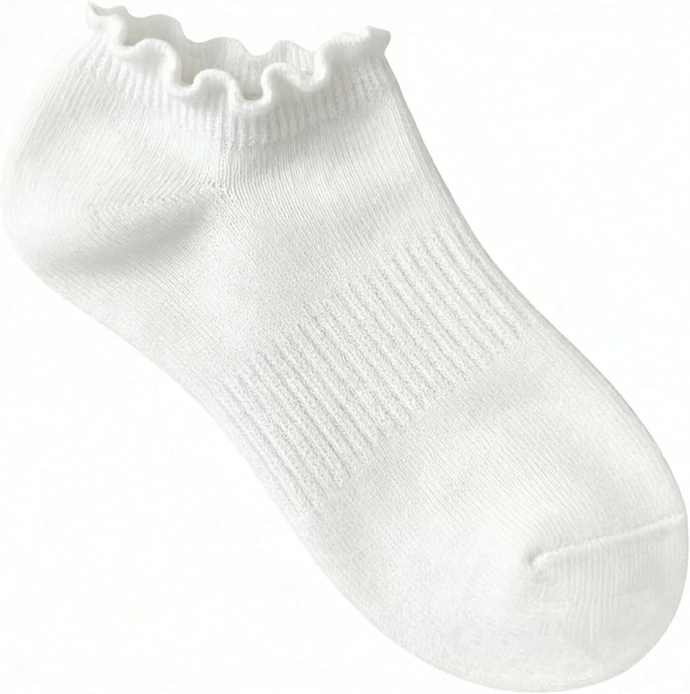 6 Pairs No Show Socks for Women Ruffle Socks Cute Ankle Socks | Amazon (US)