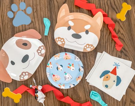 Fun dog shaped plates and napkins for a dog birthday party! 

#LTKunder50 #LTKfamily #LTKFind