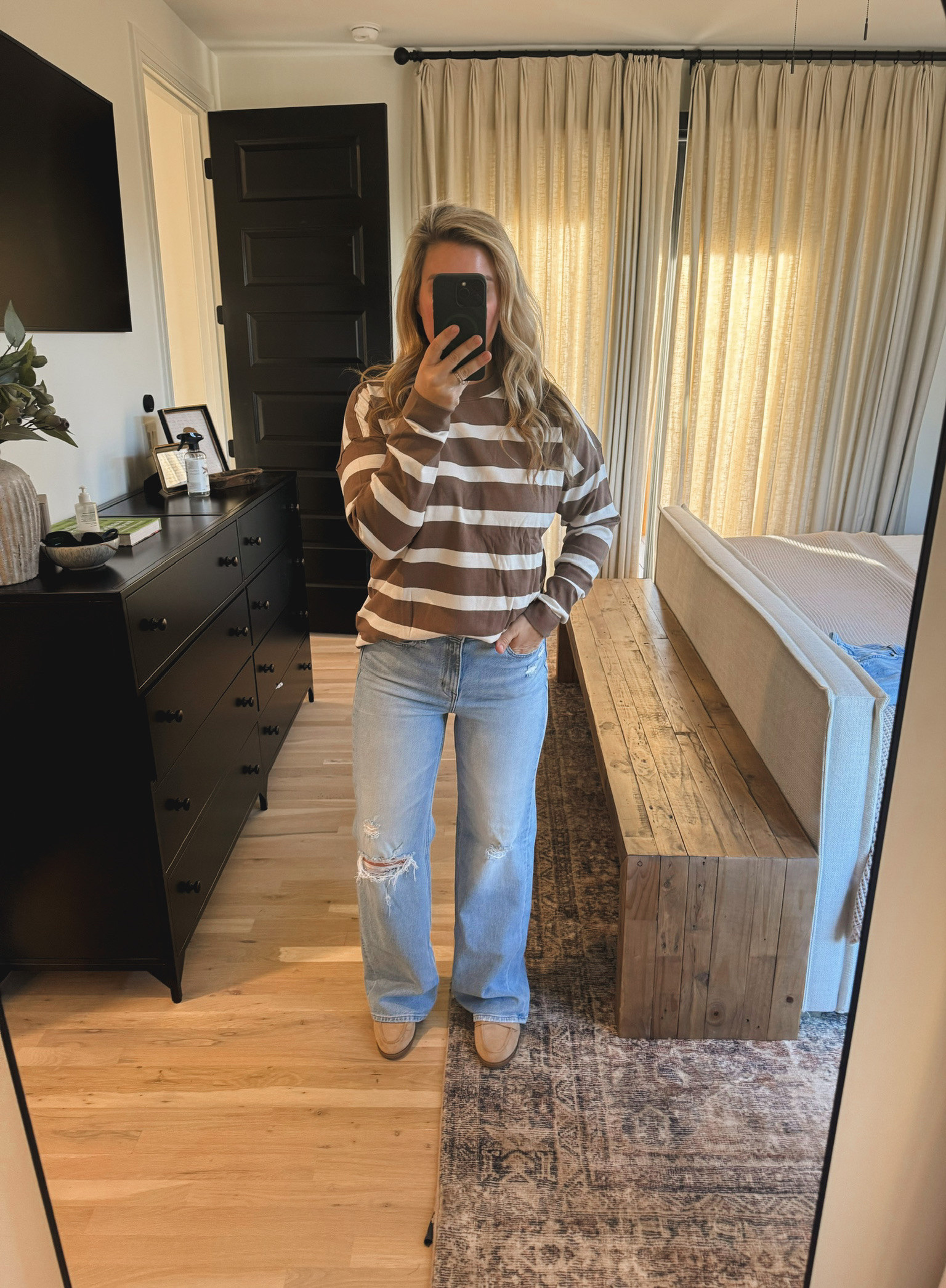 Striped sweater outfit 

 #LTKSeasonal