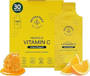 Propolis Liposomal Vitamin C by Beekeeper's Naturals, 1000mg Vitamin C, Propolis & Organic Honey,... | Amazon (US)