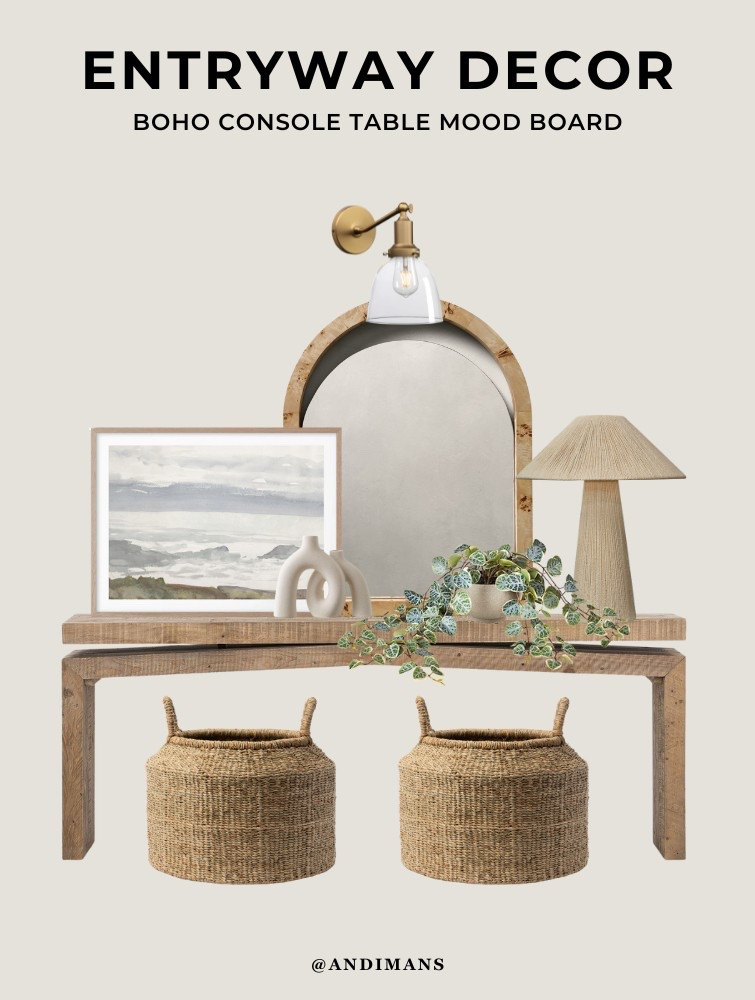 Boho style entryway decor idea for your home! Love this console table! 

#LTKSaleAlert #LTKHome #LTKFindsUnder100