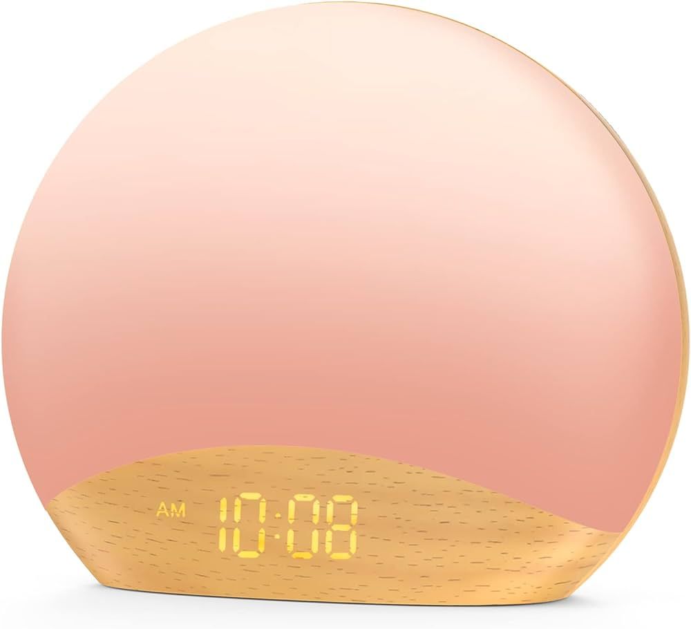 HOUSBAY White Noise Machine Sunrise Alarm Clock, Wake Up Light, Dimmable Night Light, 26 Natural ... | Amazon (US)
