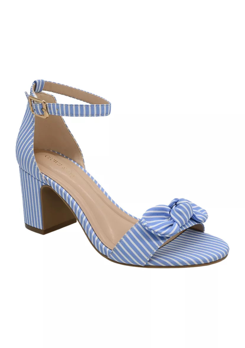 Quinn Bow Block Heel Sandals | Belk