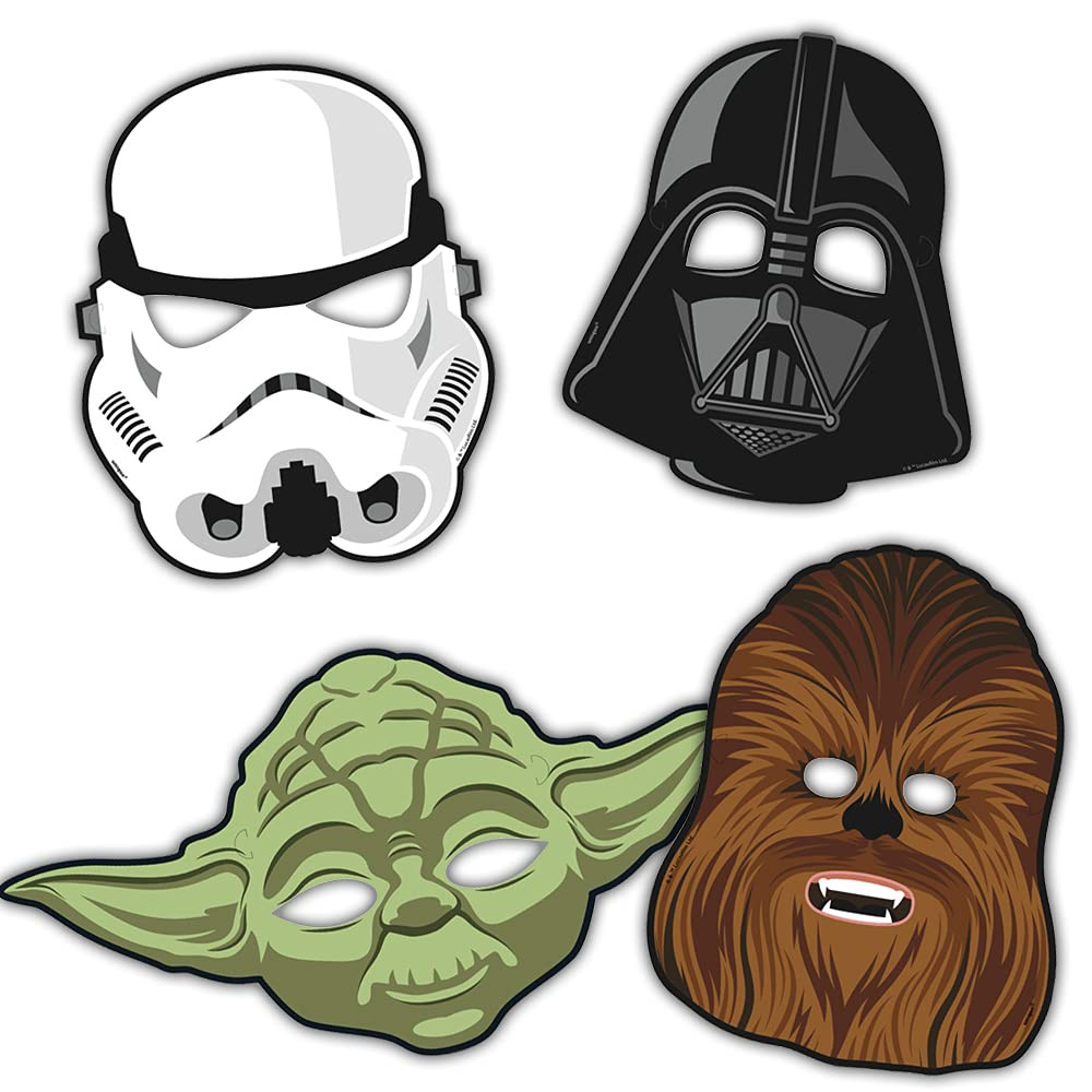 Multicolor Star Wars Classic Party Masks (8 Count) - Iconic & Eco-Friendly Material, Perfect for ... | Amazon (US)