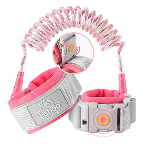 Lehoo Castle Upgraded Anti Lost Wrist Link, Kid Harness with Induction Lock, Safety Wrist Leash for Toddlers, Kids Backpack Leash, Child Leash Harness (Pink) | Amazon (US)
