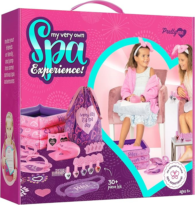Spa Day Kit for Girls - Kids Manicure Pedicure Gift Set for Ages 5 6 7 8, 9, 10 Year Old Girl Gif... | Amazon (US)
