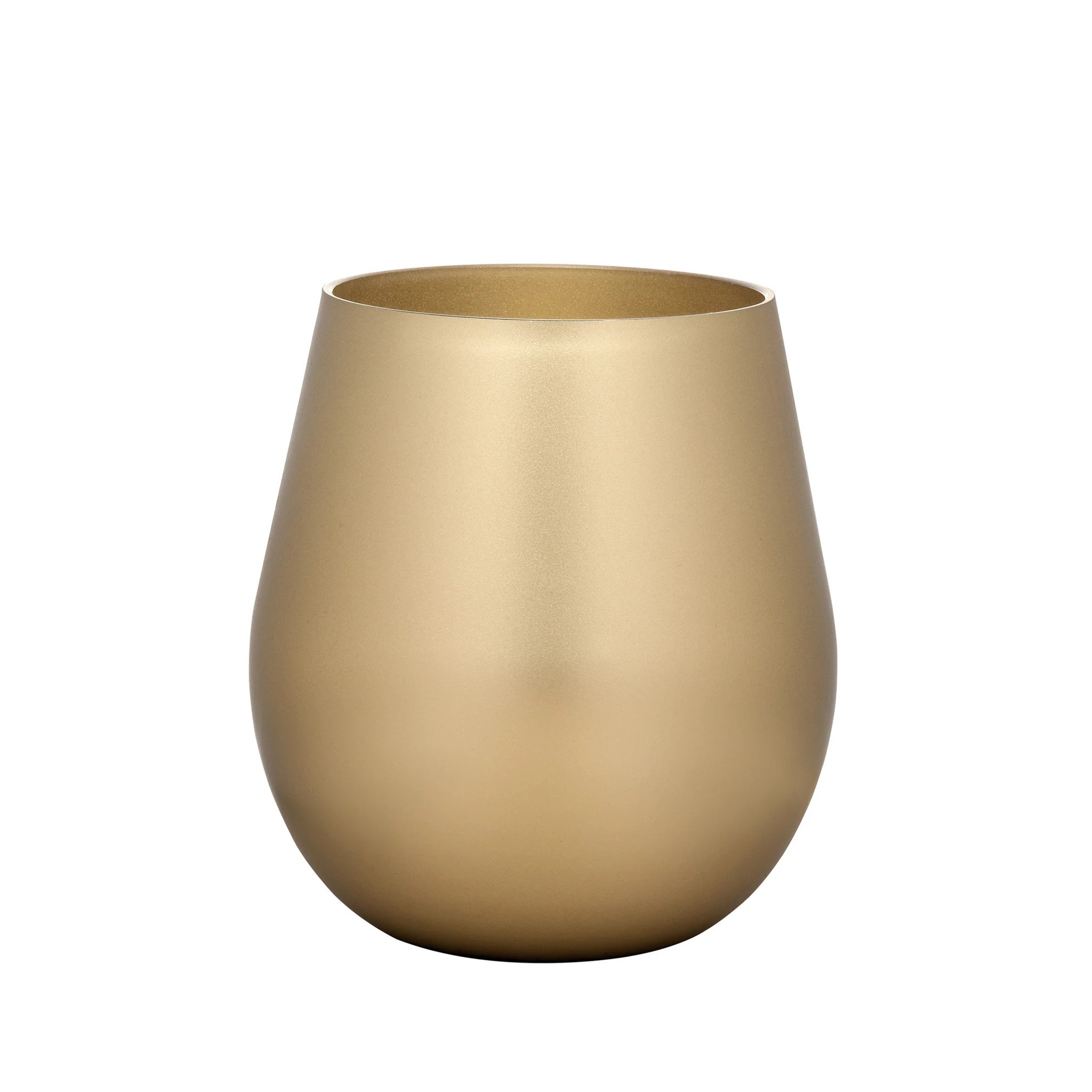 Set of Four Gold Acrylic Stemless All Purpose Wine Glass | Shop Simon