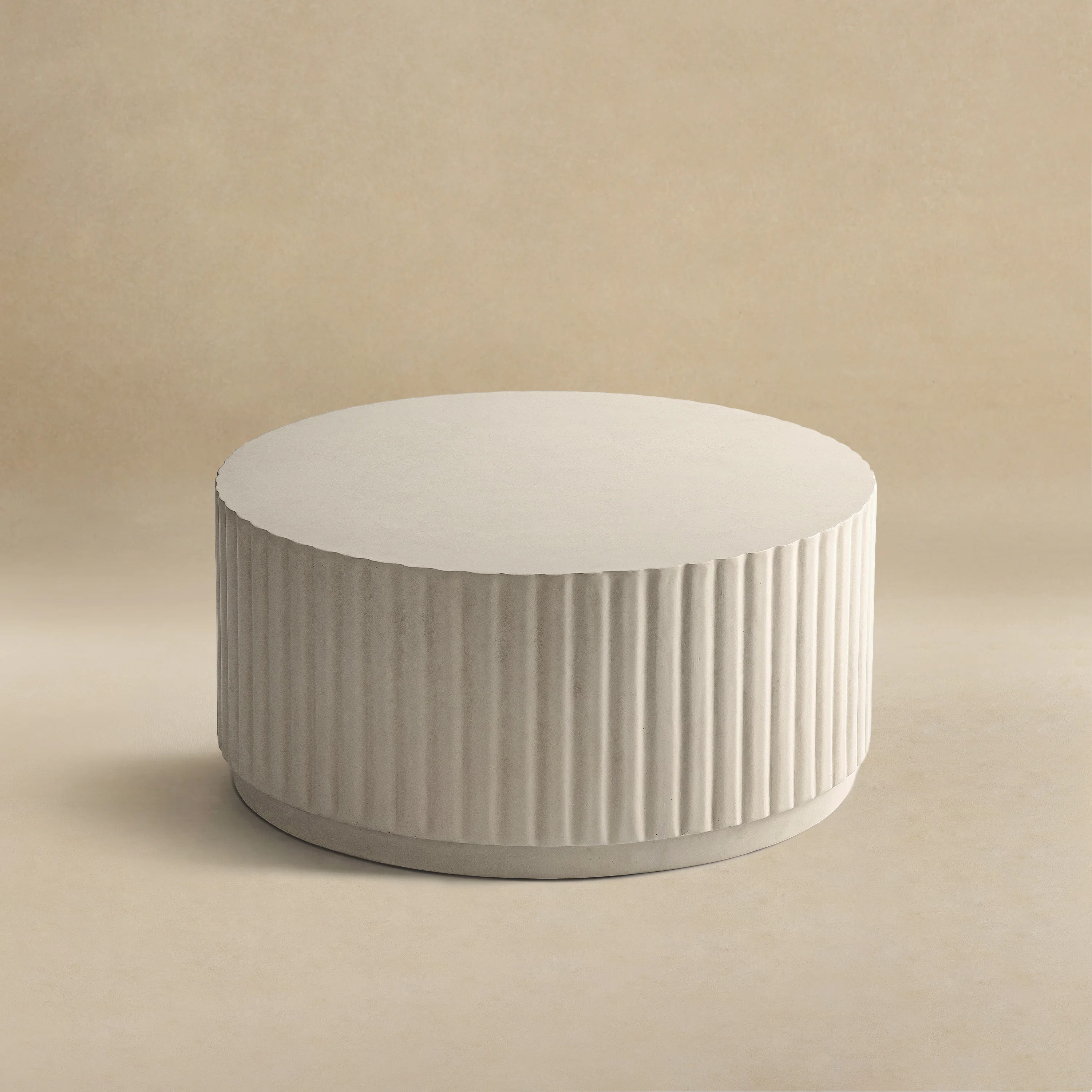 Ivy Bronx Albert Ribbed Round Concrete Coffee Table | Wayfair | Wayfair North America