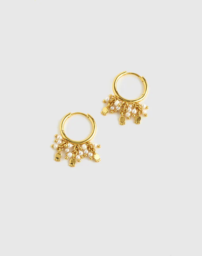 Freshwater Pearl Cluster Small Hoop Earrings | Madewell